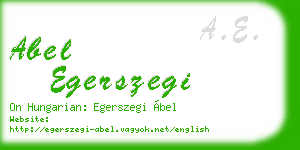 abel egerszegi business card